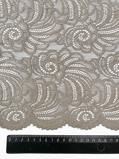 Ткань Гипюр-стрейч с фестоном - фото №1