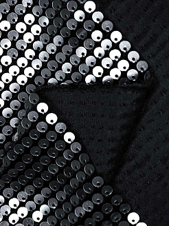 Ткань Пайетки на бархате-стрейч - фото №4